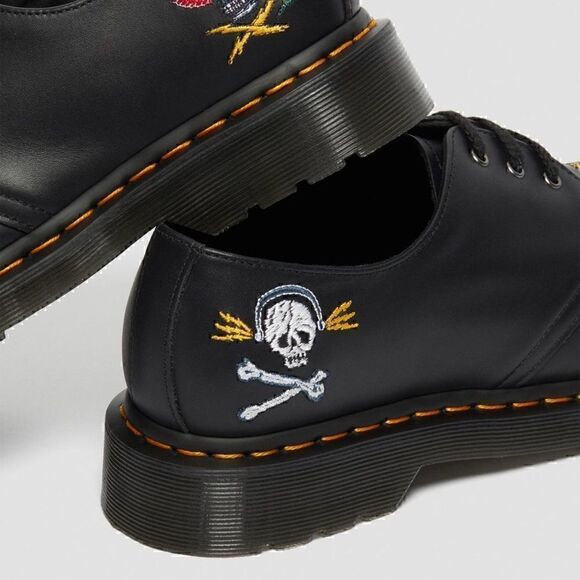 7 DOC MARTENS 1461 SOUVENIR EMBROIDERED LEATHER SHOES NIB great Gift! - Picture 5 of 16